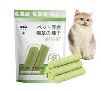 Cat Grass Teething Stick - 6-Pack Chewing Sticks, Care Treats, Fresh Chews For Hygiene & Control | Healthy Chew Snack Indoor Cats, Farmhouse, Pet Spaces