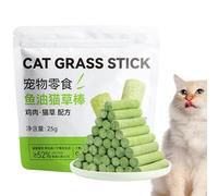 Cat Grass Teething Stick, Pet Cat Grass Chewing Toy, Indoor Removal Chew Stick for Cats & Kittens