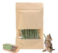 Cat Grass Teething Sticks - 8-Piece Set Infused with Catnip for Indoor Cats, Promotes Chew and Dental Habits