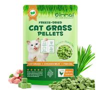 Cat Grass Treats, Freezed Drying Cat Grass Teething Stick Snacks for Kitty, Organic Grass Treats for Indoor Cats, Hairball Relief & Teeth Cleaning, Natural Snacks with High Fiber Formula 80g