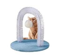 Cat Groomer, Arch Shedding for Indoor Pets, Grooming Rubbing Post Scratching Pad, Massage Brush Hair Remover Pet Toys 13.78x11.81x13.78 Inches for Head Back Kitten Comfort