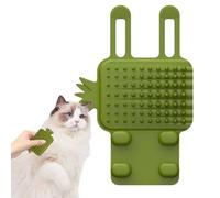 Cat Groomer - Pet Grooming Brush, Comb Corner Scratcher | Catnip Wall Corner Massage Comb, Grooming Catnip Corner Face Cat Toy Scratcher for Cats Kittens Dogs, Green,16x11x1cm