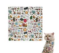 Cat Grooming Bag,cat Wrap,Adjustable cat Grooming Bag,Restraint cat Wrap,Multifunctional Self Adherent Anti Bite,Magic cat Wrapping Cloth for cat,Cleaning Ears,Brushing Teeth,Multifunctional pet Tool