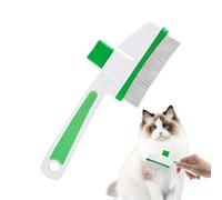 Cat Grooming Brush | Pet Grooming Tool with Release Button | Pet Tick Removal Comb - for Shedding Massage Long and Short Haired Cats Dogs Outdoor Indoor