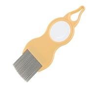 Cat Grooming Comb, Cat Comb - Pet Knots Removal with Magnifying Glasses Metal Teeth Demating Tool for Kittens and Puppies, Cleaning the Brush to Remove Knots