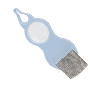 Cat Grooming Comb, Flea Comb With Magnifier, Pet Deshedding Hair Brush, Knots Removal, Comfortable Handle, Reduces Shedding Around The House, 6x15.8x0.4cm For Cats And Dogs