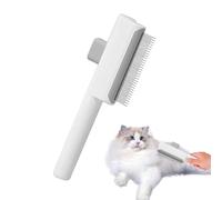 Cat Grooming Comb - Metal Teeth Flea Comb for Cats - Self Cleaning Brush Pet Accessory for Home, Travel, Garden, Park, Indoor, Outdoor, Bath and Bath