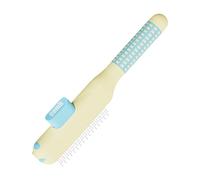 Cat Grooming Comb | Non-Slip Self Cleaning Brush with Metal Teeth | Cat Hair Comb for Removing Dead Hair, Dog Puppy Cat Hair Remover