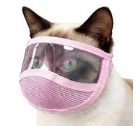 Cat Grooming Masque | Soft Mesh Pet Headgear - Breathable Cat Face Masque - for Trimming Bathing Cutting Bite Prevention Outdoor Play
