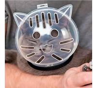 Cat Grooming Muzzle - Transparent ABS Hood 5.79x5.79x5.55 in, Breathable Bubble Cover, Bite Prevention | Comfortable Feline Grooming Masque for Bathing Nail Trimming Travel Vet Visits