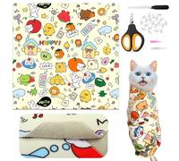 Cat Grooming Supplies - Cat Wrap for Cutting Nails with Cat Nail Clipper and Cat Nail Caps, Cat Restraint for Nail Clipping to Anti-Runaway/Scratch/Bitten, Cat Swaddle Wrap for Calming & Holding Cat