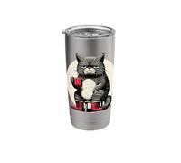 Cat Grumpy Face Coffee Mug Hate Mornings Funny Cat Lovers Stainless Steel Insulated Tumbler