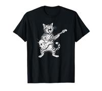 Cat Guitar Funny Plays Music Guitar T-Shirt