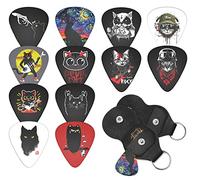 Cat Guitar Picks Cool Bass Guitar Accessories Gifts for Men Music Lovers Guitar Players, Personalized Guitar Picks for Electric Acoustic Guitar Lovers Gifts Medium 12 Styles, GP500