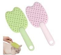Cat Hair Brush - Massaging Double-Sided Grooming Brush,2X Dog Shedding Brush, Cute Grooming Comb for Removing Loose Hair, Tangled Knots