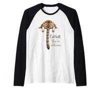Cat Hair Dont Care Funny Dangling Tabby Kitten Paws Feline Raglan Baseball Tee
