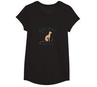 Cat Hair Don't Care: Funny Pet Lover Graphic T-Shirt, Girls, Black, Large
