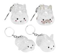 Cat Hair Holder - 4 Pet Hair Storage Bottles | Clear Container Rabbit Shape for Friends, Family, Birthday, Events, Travel, Home