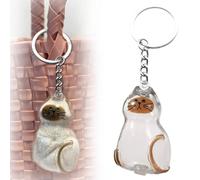 Cat Hair Holder Keychain, Cat Hair Storage Bottle, Pet Hair Storage Keyring, Pet Fur Keepsake Capsule Collector Memorial Keychain (style4) (style4)