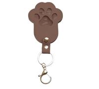 Cat Hair Holder - Pu Leather Paw-Shaped for Pet Memorials, Backpack with Zipper Closure, Portable Storage for Adults, Teens, School, Commuting, Pink, Brown, 4.96x2.2x0.2 Inches