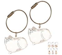 Cat Hair Keychain, Cat Hair Storage Bottle, Keychain for Collecting Cat and Dog Hair, Cute Pet Memorial Gifts (2, A)