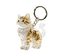 Cat Hair Keychain, Easy To Fill And Secure, Yellow, White, Cat Memory Pendant, Clear Kitten Keychain, Easy To Attach, For Remembrance Backpack Purse Wallet Schoolbag Handbag