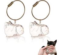 Cat Hair Keychain Storage Bottle, 2025 New Pet Hair Key Chain Pendant, Adorable Cat Hair Keepsake Bottles, Pet Fur Keepsake Keyring for Collecting Cats Fur - Creative Gifts for Cat Lovers
