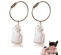 Cat Hair Keychain Storage Bottle, 2025 New Pet Hair Key Chain Pendant, Adorable Cat Hair Keepsake Bottles, Pet Fur Keepsake Keyring for Collecting Cats Fur - Creative Gifts for Cat Lovers (F)