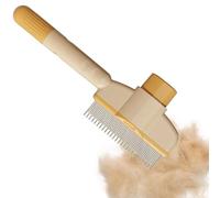Cat Hair Loss Remover Brush - Release Button Grooming Kit | Anti Lost Cat Brush and Dog Comb for Removing Dead Hair, Detangling and Massaging, at Home or Travel
