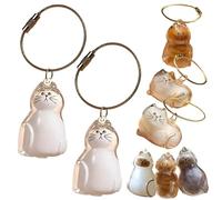 Cat Hair Memorial Capsule Keychain - Transparent Pet Fur & Whisker Storage Keepsake, Portable Cat Shaped Souvenir Bottle Box, Pet Loss Remembrance Gift for Cat Lovers, for Loss of Furry Friend