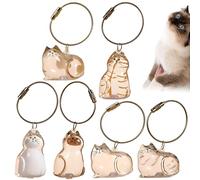 Cat Hair Memorial Capsule Keychain - Transparent Pet Fur & Whisker Storage Keepsake, Portable Cat Shaped Souvenir Bottle Box, Pet Loss Remembrance Gift for Cat Lovers, for Loss of Furry Friend