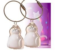 Cat Hair Storage Bottle,Cat Fur Storage Bottle Keychain- Fur Container,Cats Hair Storage Capsules, Portable Pet Fur Keepsake for Keys,Thoughtful Sympathy Gift for Grieving Pet Owners (E*2)
