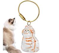 Cat Hair Storage Bottle - Creative Pet Hair Key Chain Pendant | Portable & Lightweight Pet Memorial Keepsake Pendant Charm | Cat Memorial Keepsake Bottles Key Chain for Men Women (C)