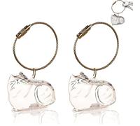 Cat Hair Storage Bottle Keychain,Cat Hair Keychain,2PCS Cat Hair Storage Bottle,Cute Pet Memorial Gifts (D)