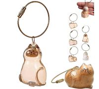 Cat Hair Storage Bottle,Keychain for Collecting Cat and Dog Hair,Cat Hair Storage Capsules,Transparent Cats Hairs Storage Bottle,Cute Pet Memorial Gifts