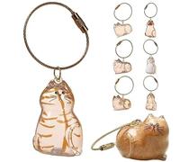 Cat Hair Storage Bottle,My Pet's Fur Container,Pet Keepsake Capsule Collector Memorial Keychain,Transparent Box Pendants