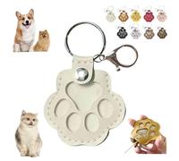 Cat Hair Storage Keychain, Cat Claw Keychain Kitten Dogs Paw Pendant PU Leather Pet Hair Storage Bag, Pet Memory Collector Paw Print Keychain with Snap Button, Cute Pet Memorial Gifts