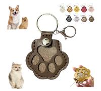 Cat Hair Storage Keychain, Cat Claw Keychain Kitten Dogs Paw Pendant PU Leather Pet Hair Storage Bag, Pet Memory Collector Paw Print Keychain with Snap Button, Cute Pet Memorial Gifts