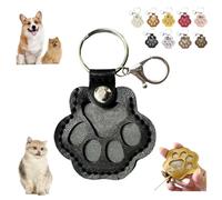 Cat Hair Storage Keychain, Cat Claw Keychain Kitten Dogs Paw Pendant PU Leather Pet Hair Storage Bag, Pet Memory Collector Paw Print Keychain with Snap Button, Cute Pet Memorial Gifts