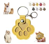 Cat Hair Storage Keychain, Cat Claw Keychain Kitten Dogs Paw Pendant PU Leather Pet Hair Storage Bag, Pet Memory Collector Paw Print Keychain with Snap Button, Cute Pet Memorial Gifts