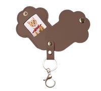 Cat Hair, Storage Keychain, For Pet Memorial Hair Collector with PU Leather Paw Organizer, KeepSake Memorial Travel Communication