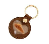 Cat Hair Storage Keychain,Memory Keychain For Dog Locks|Cute Keychain With Heart For Backpack Bag Men Women, brown, se beskrivning