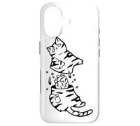 Cat Half Cut Funny Anime Cats Case for iPhone 17