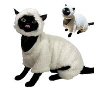 Cat Halloween Costume Cotton Lamb Cosplay Sheep Clothes for Devon Rex Small Dogs Boy Girl Pets Cute T-Shirt Coat Outfits Fall Sweaters Winter Costumes (X-Small, Sheep)