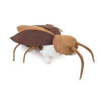 Cat Halloween Costume, Funny Pet Outfit, Realistic Cockroach Design, Breathable Polyester Material, Cosplay Party Wear, 7.87-Neck About 20-28cm, Chest 32-44cm, Brown, 1 Piece