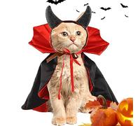 Cat Halloween Costumes, Adjustable Vampire Cat Cloak, Creative Holiday Costumes, Cat Cosplay Apparel for Small Medium Dogs, Cats