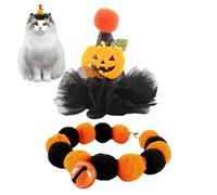 Cat Halloween Hat, Halloween Costumes for Cats - Elastic Mesh Holiday Pet Hat | Colorful Festive Cat Costumes, Funny Head Accessories for U