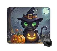 Cat Halloween Square Mouse Pad Portable Computer Mousepad with Non-Slip Rubber Base 25 * 30cm Ultra-Thin Gaming Mouse Mat for Computer Laptop Office Desk Accessories
