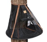 Cat Hammock Bed - Mesh Sleeping Cave for Pets - Hanging Hammock with Roll Up Door - for Outdoor Garden Patio Lawn Camping Hiking Beach Park