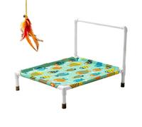 Cat Hammock Bed - Raised Pet Lounge, Elevated Mesh Sleeping Cot, Breathable Cooling Rest Platforms | Portable Cat Bed for Kitten Puppy Home Indoor Outdoor Garden Patio Balcony Relaxation